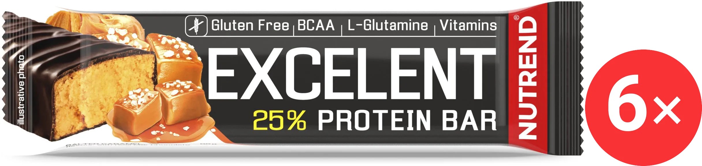 Nutrend EXCELENT protein bar, 6 x 85 g, slaný karamel
