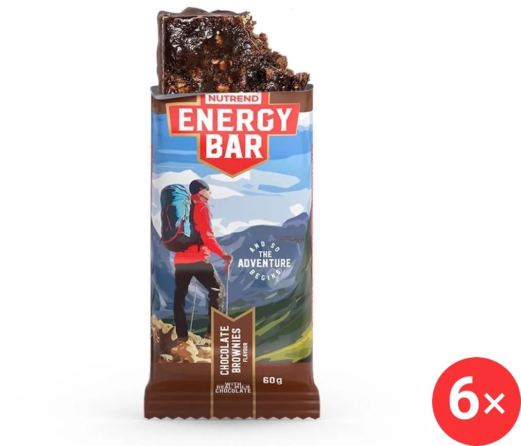 Nutrend Energy bar 6 x 60 g, čokoládové brownies 6 x 60 g