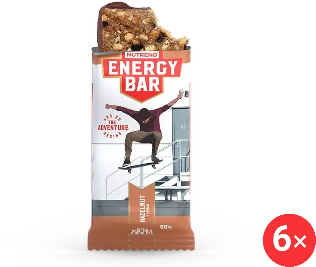 Nutrend Energy bar 6 x 60 g, lískový ořech
