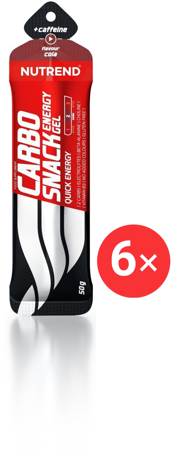 Nutrend Carbosnack sáček s kofeinem 6 x 50 g, cola