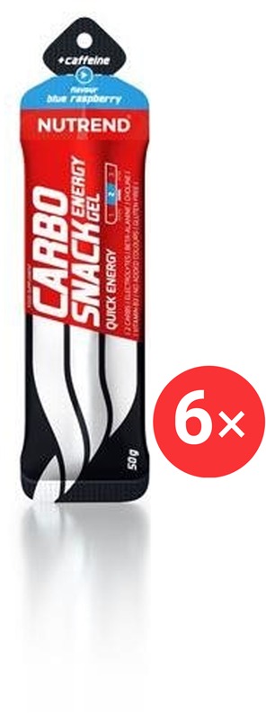 Nutrend Carbosnack sáček s kofeinem 6 x 50 g, modrá malina