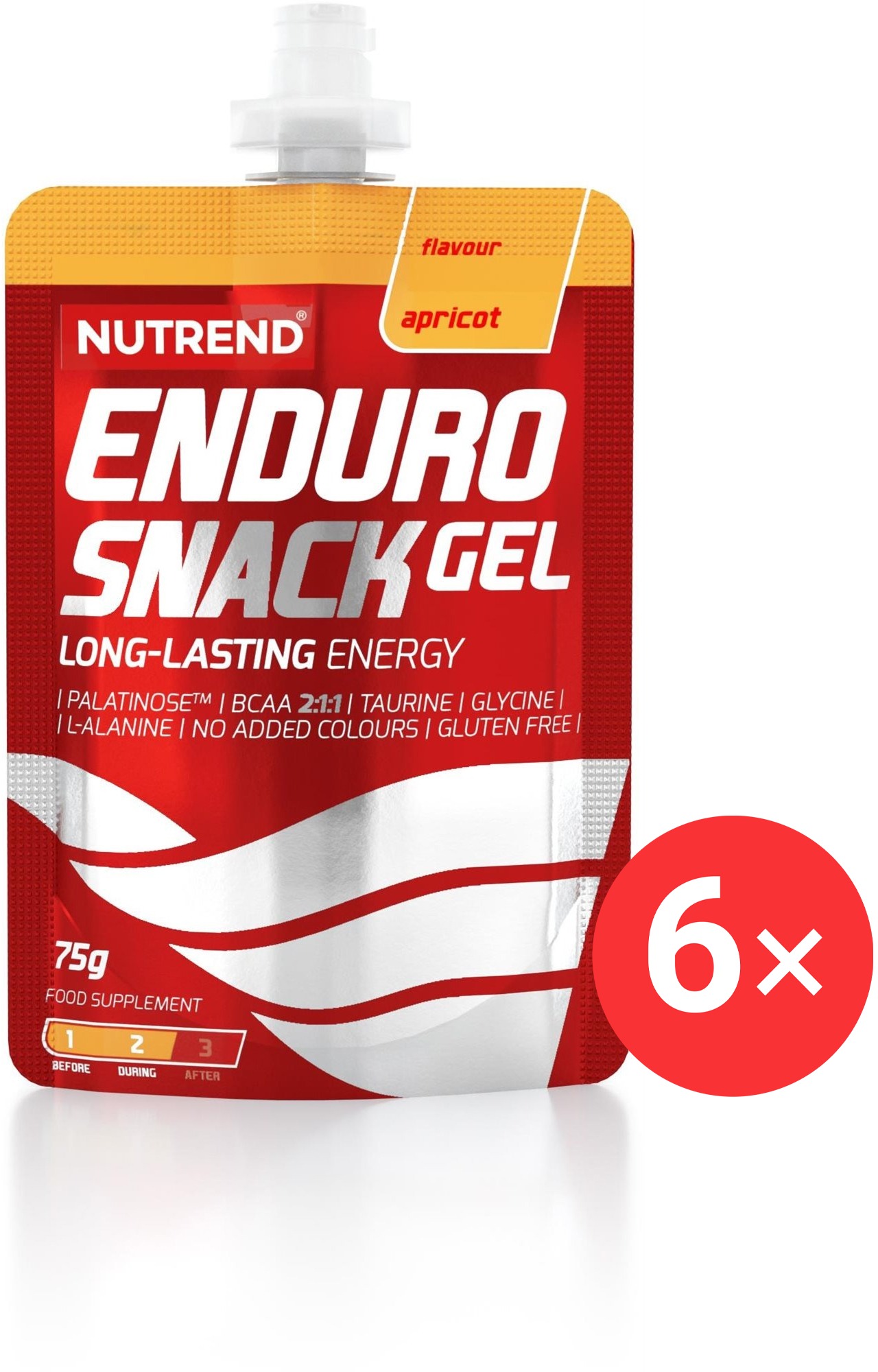 Nutrend Endurosnack sáček 6 x 75 g, meruňka