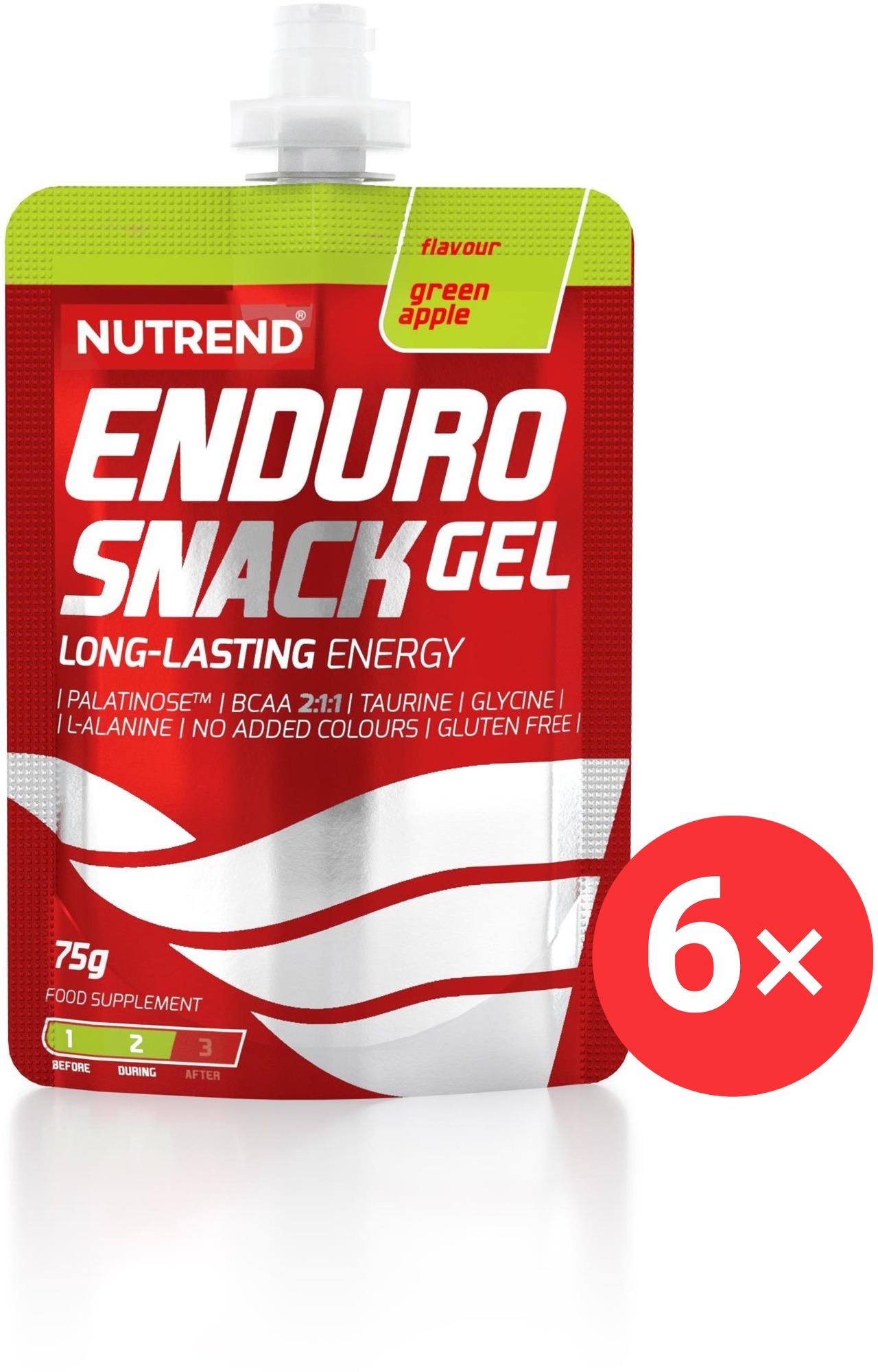 Nutrend Endurosnack sáček 6 x 75 g, zelené jablko
