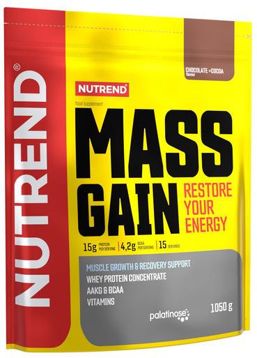 Gainer nutrend mass gain 1050 g, čokoláda+kakao