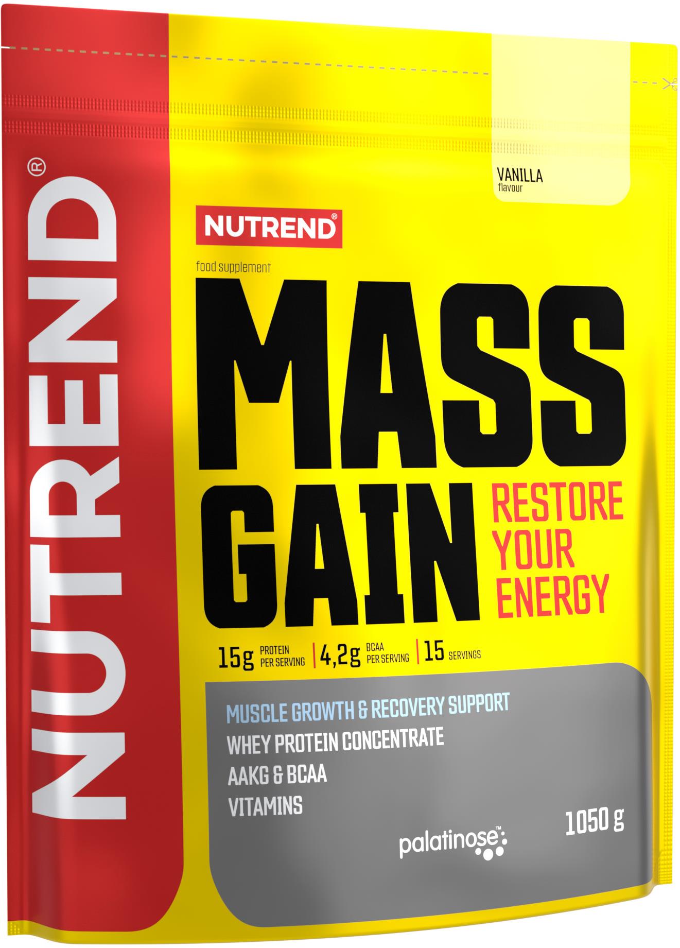 Gainer nutrend mass gain 1050 g, vanilka