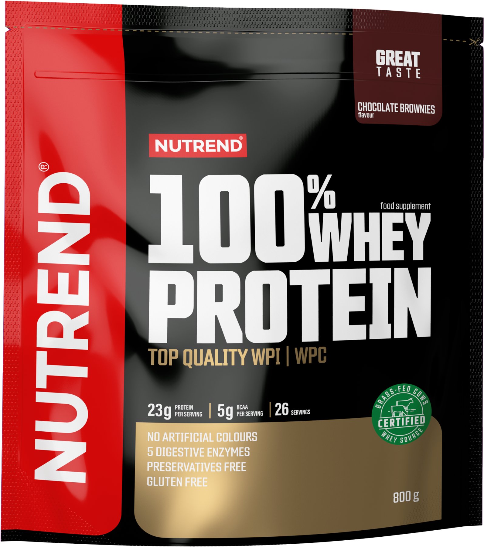 Nutrend 100% Whey Protein 800 g, čokoládové brownies
