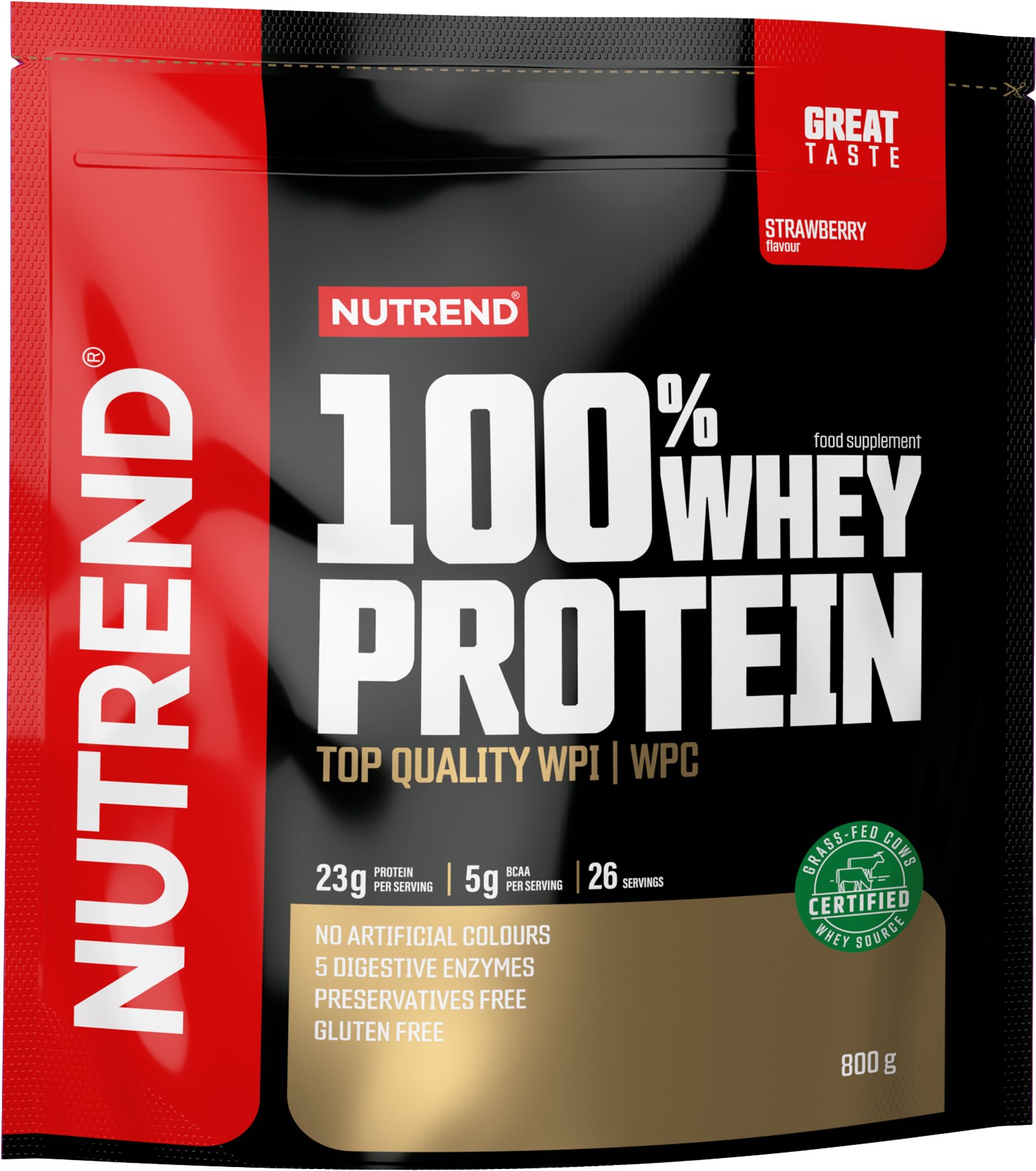 Nutrend 100% Whey Protein 800 g, jahoda