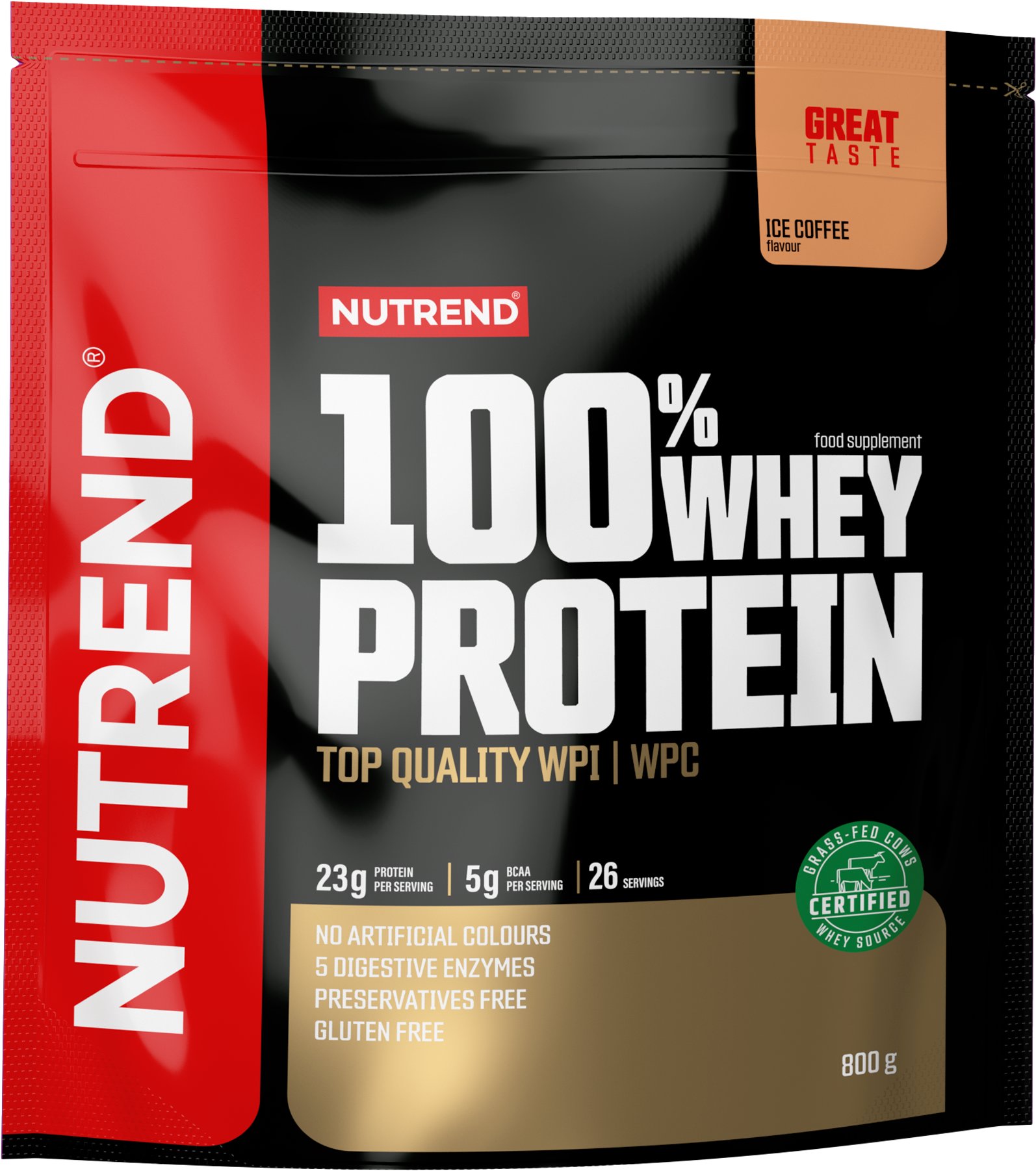 Nutrend 100% Whey Protein 800 g, ledová káva