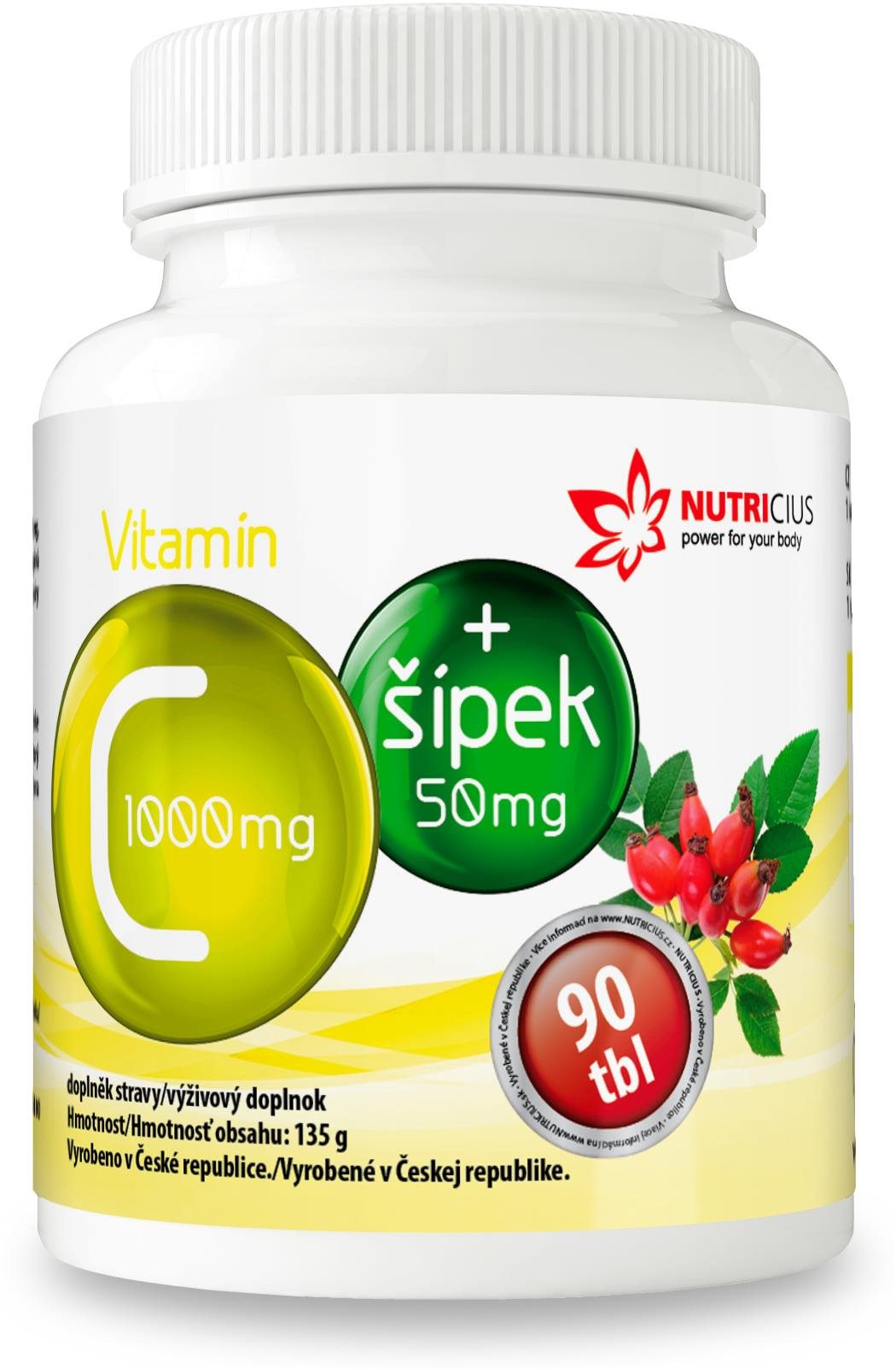 Nutricius Vitamin C + šípek 90 tablet