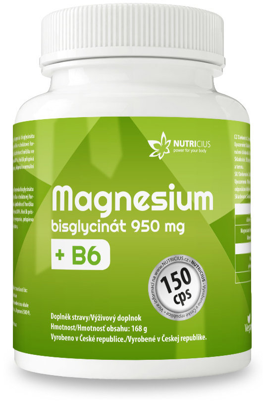 Nutricius Magnesium bisglycinát + vitamín B6 150 kapslí