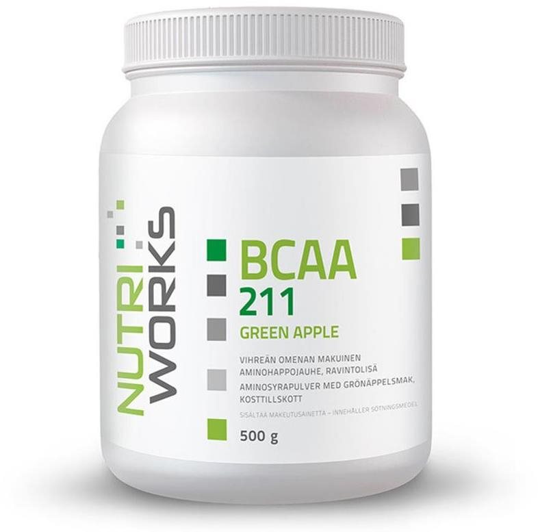 NutriWorks BCAA 2:1:1 500g zelené jablko