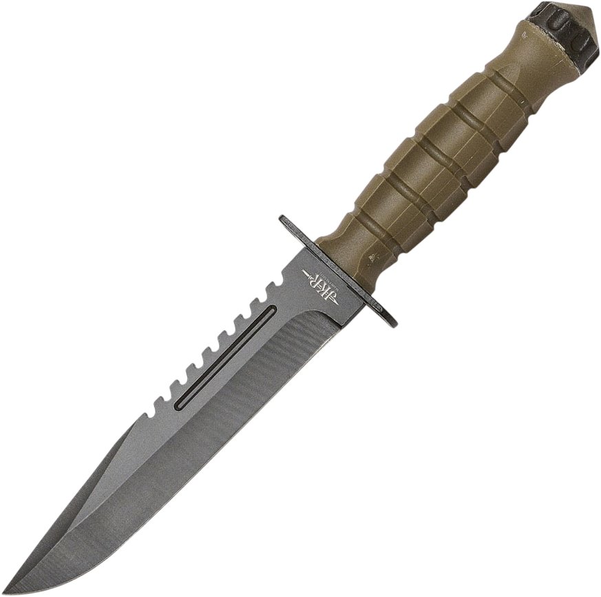 JKR Taktický nůž se záštitou, 17 cm, ABS, zelený