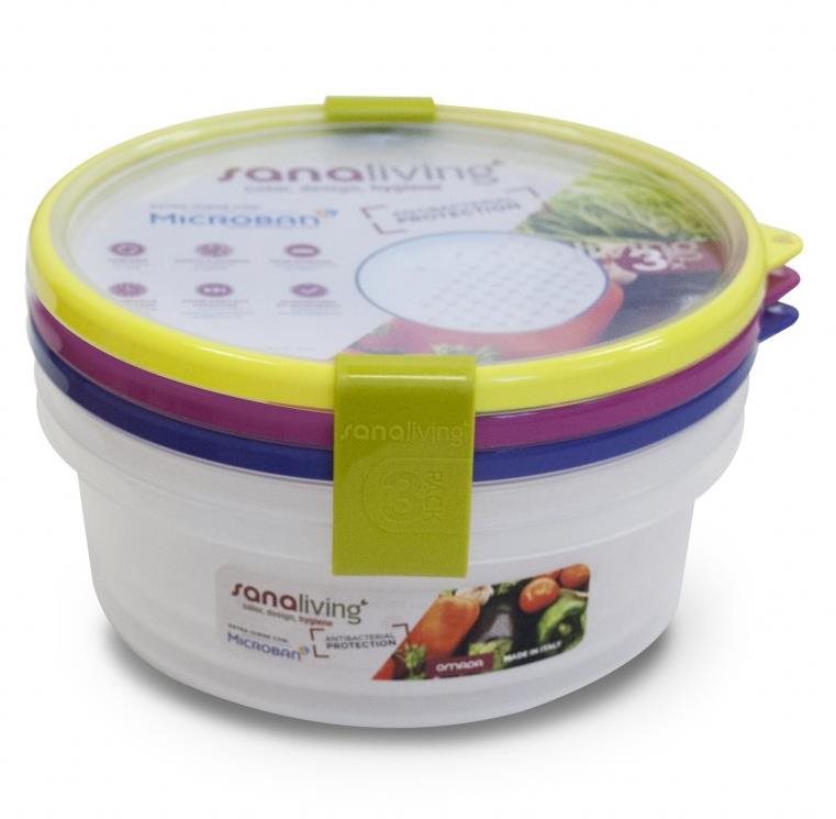 Omada Set 3 plastových dóz Sanaliving Box