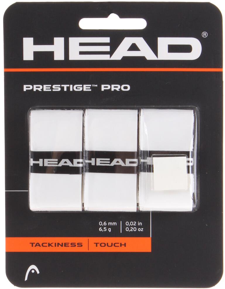 HEAD Multipack 4 ks Prestige Pro 3 overgrip omotávka tl. 06 mm bílá