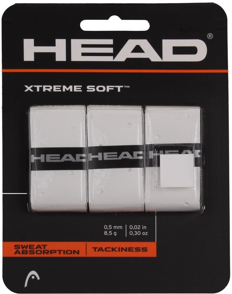 HEAD Multipack 4 ks XtremeSoft 3 overgrip omotávka tl. 05 mm bílá