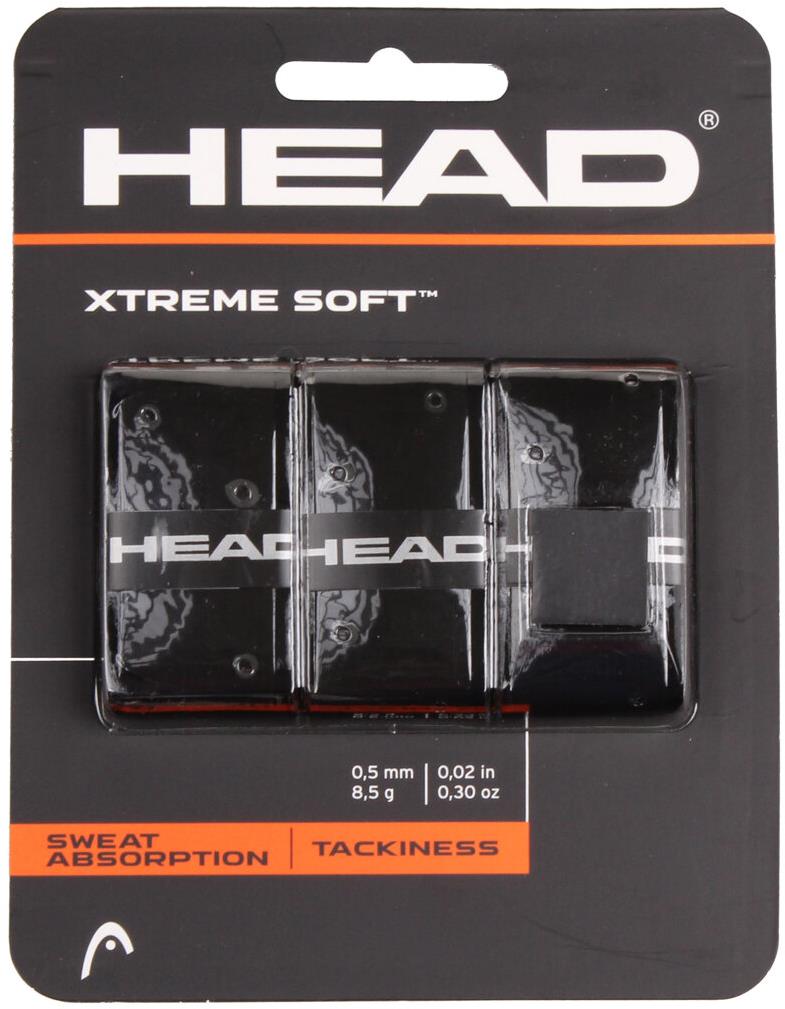 HEAD Multipack 4 ks XtremeSoft 3 overgrip omotávka tl. 05 mm černá