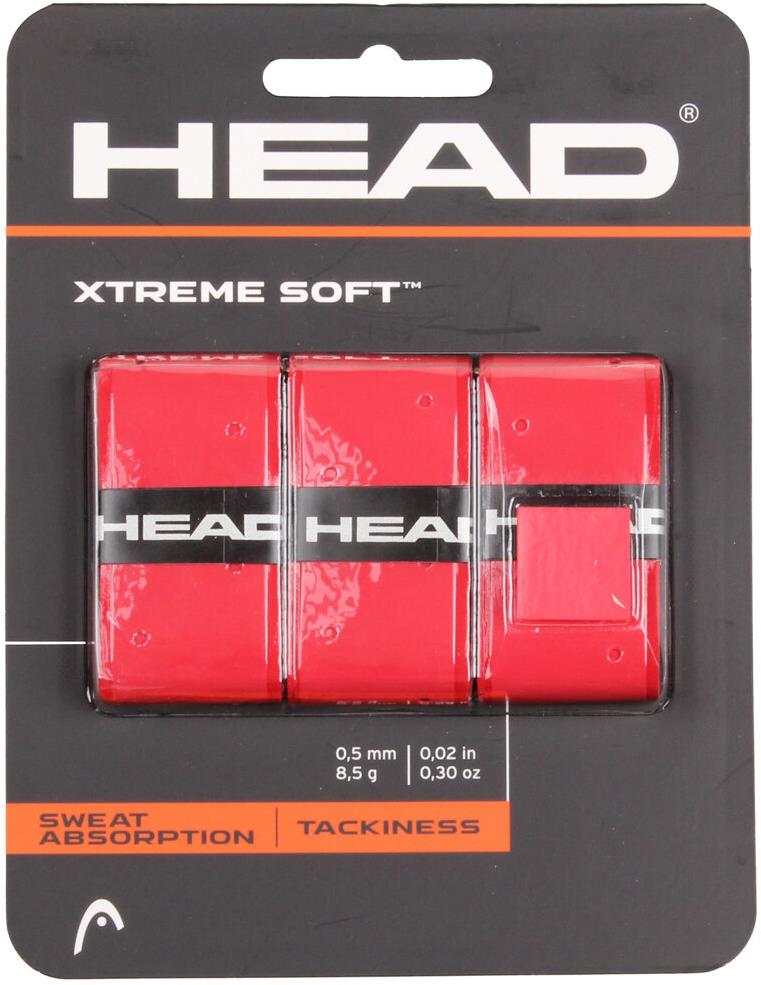 HEAD Multipack 4 ks XtremeSoft 3 overgrip omotávka tl. 05 mm červená