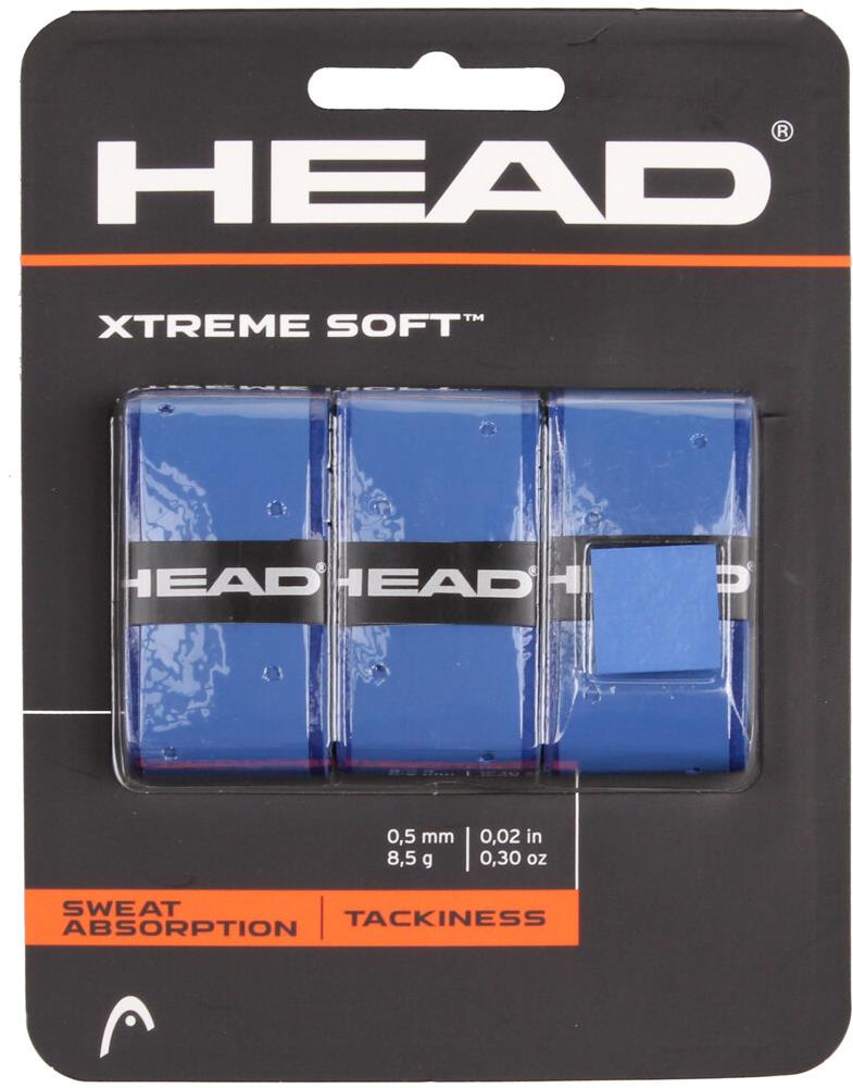 HEAD Multipack 4 ks XtremeSoft 3 overgrip omotávka tl. 05 mm modrá