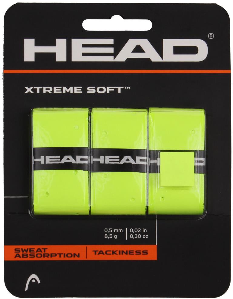 HEAD Multipack 4 ks XtremeSoft 3 overgrip omotávka tl. 05 mm žlutá reflexní