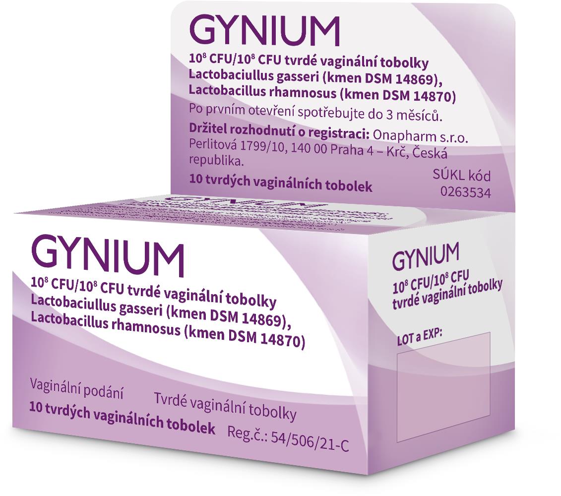 GYNIUM 10^8 CFU/10^8 CFU 10 vaginálních tobolek