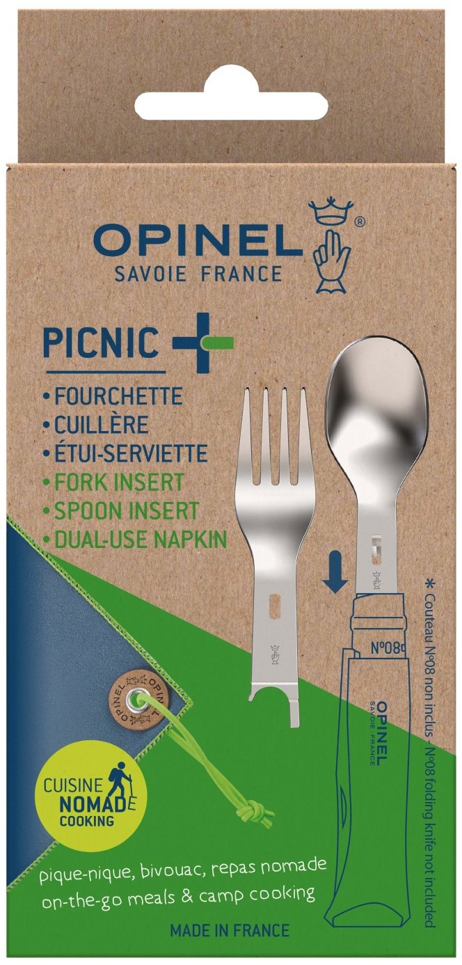OPINEL Picnic+ (lžíce, vidlička, ubrousek - bez nože - vhodné pro nože N°8)