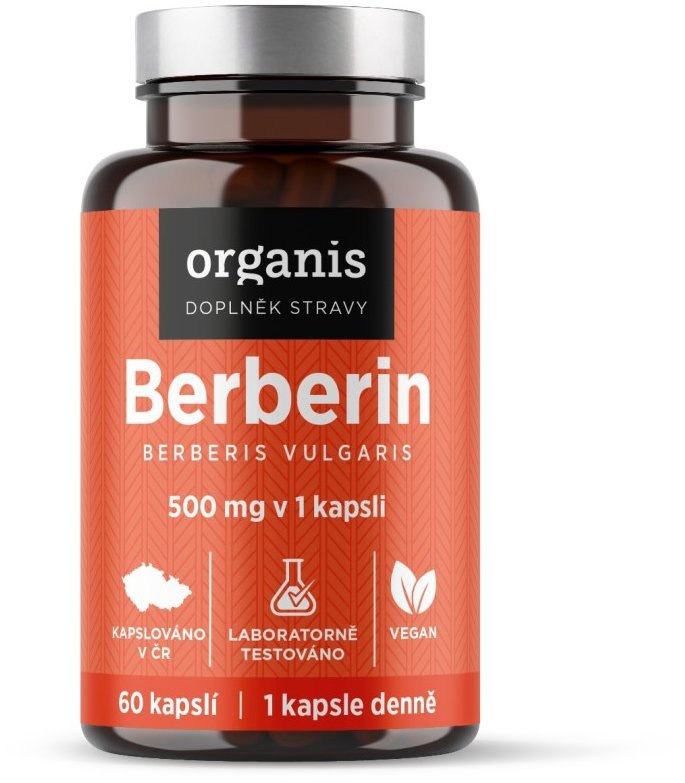 Organis Berberin 500 mg, 60 kapslí
