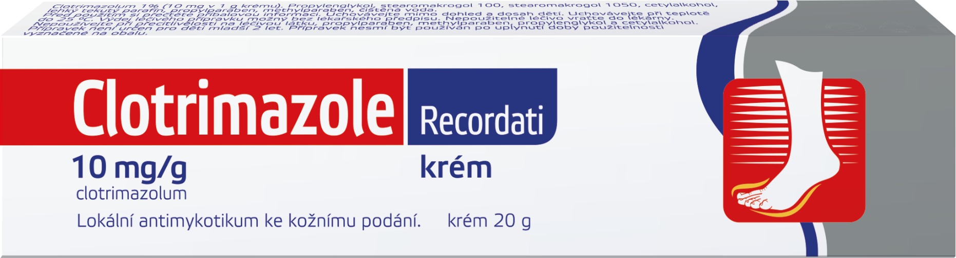 Clotrimazole Recordati 10 mg/g krém 20 g