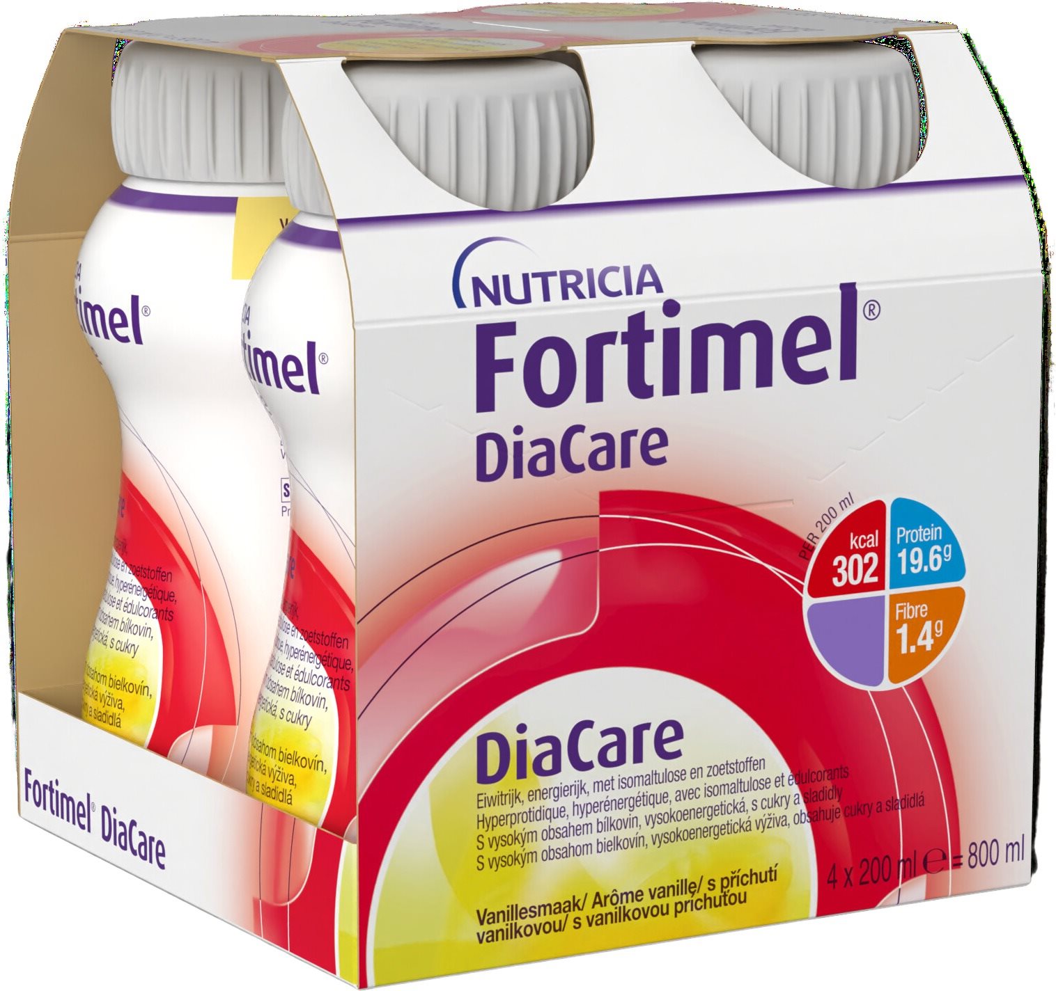 Fortimel DiaCare s přich.vanilka 4 × 200 ml
