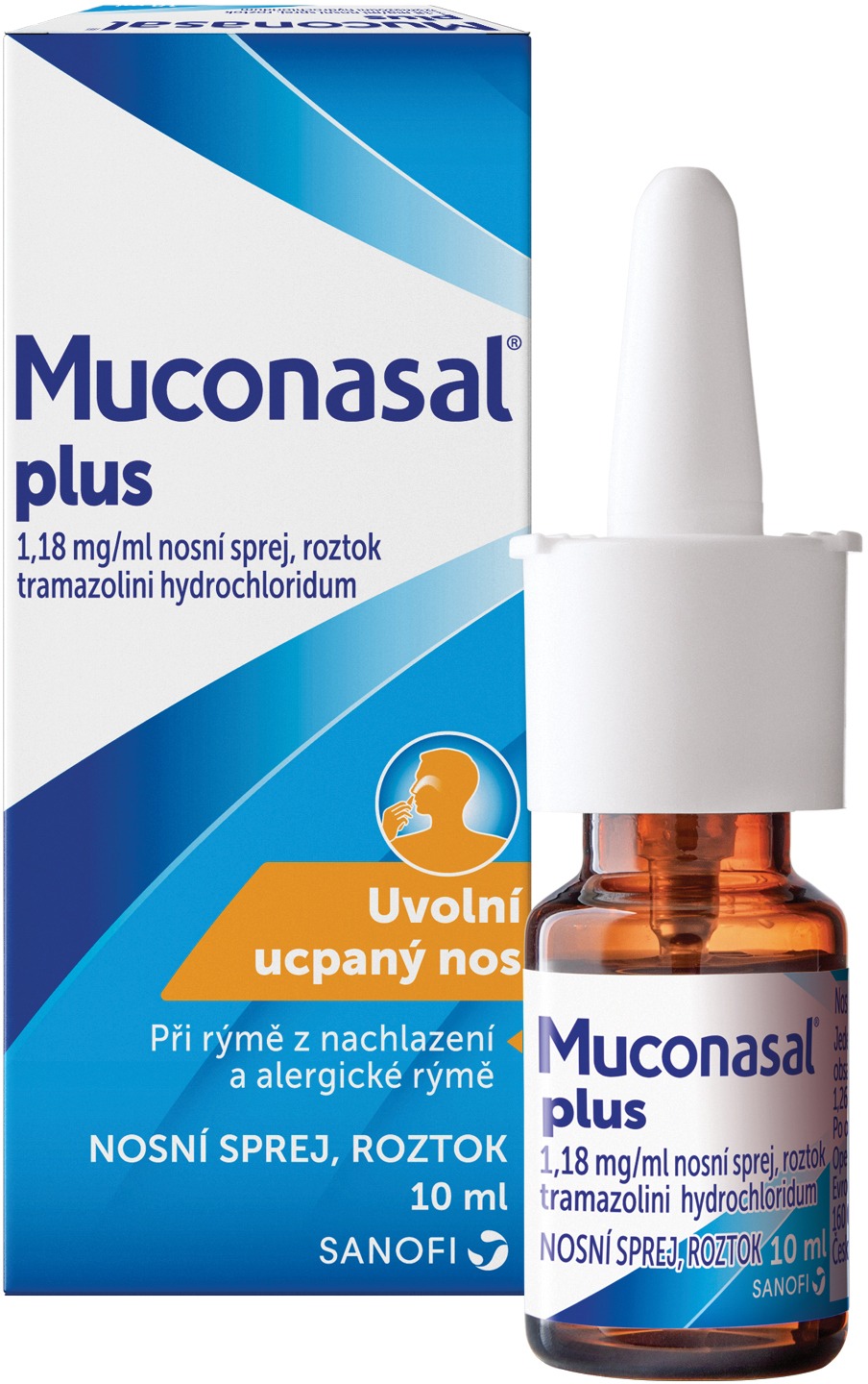 Muconasal plus nosní sprej 10 ml 1,18 mg/ml