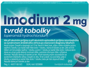Imodium 2 mg tvrdé tobolky, 20 tvrdých tobolek