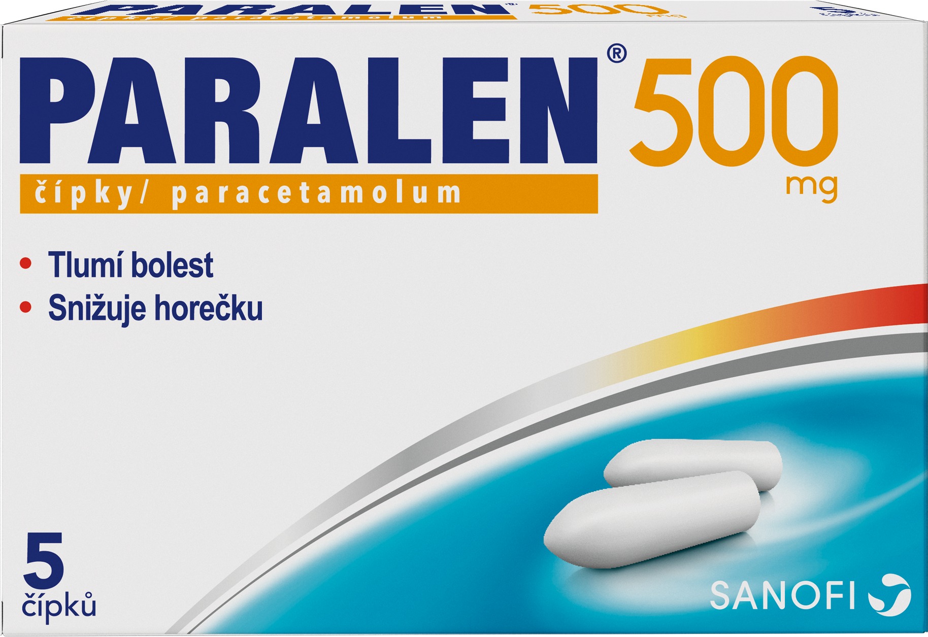 Paralen 500 mg 5 čípků