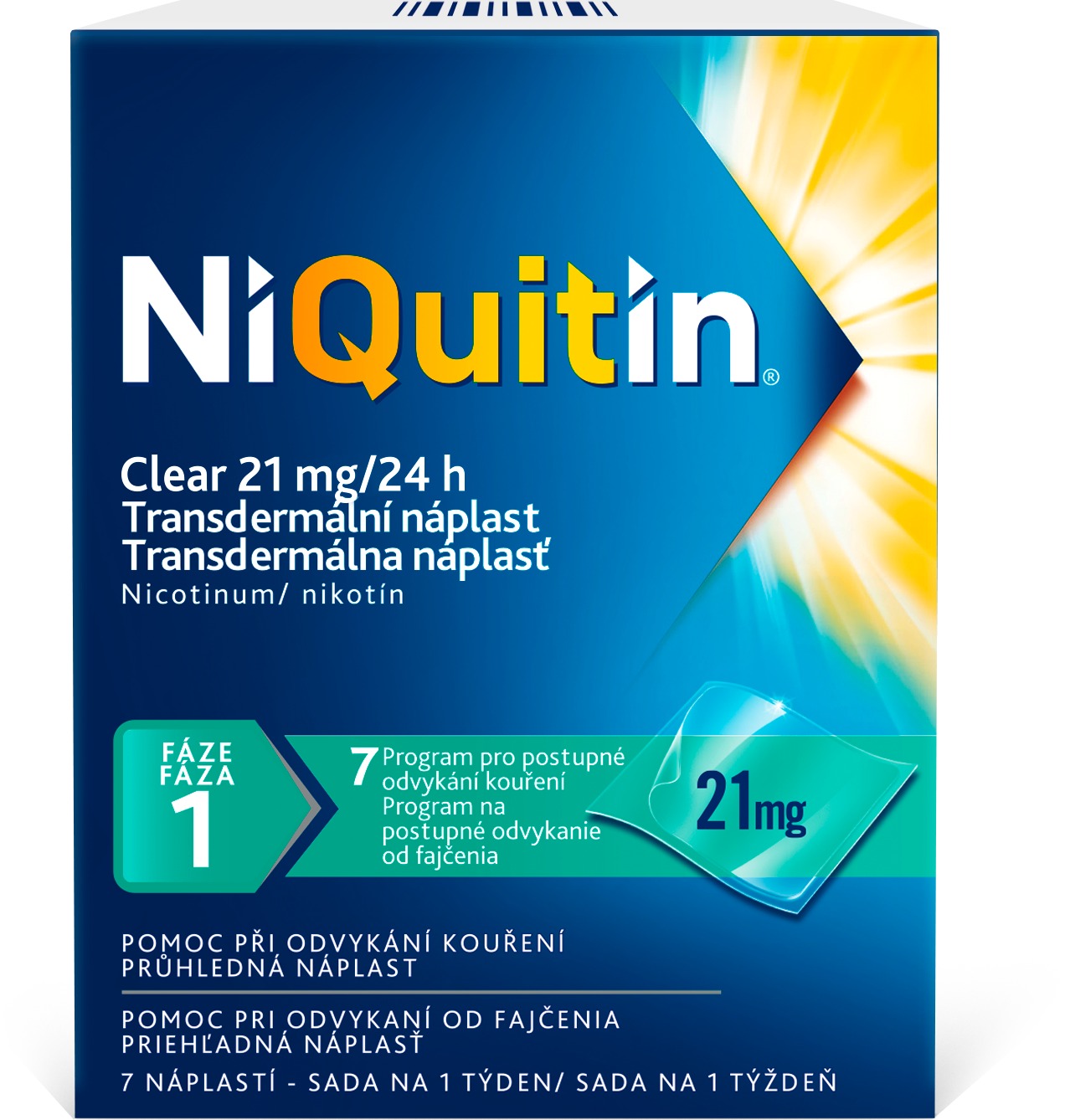 NiQuitin Clear patch 21 mg 7 ks