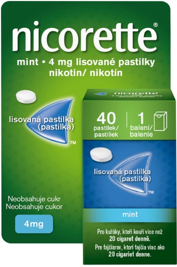 Nicorette Mint 4 mg lisované pastilky 40 ks