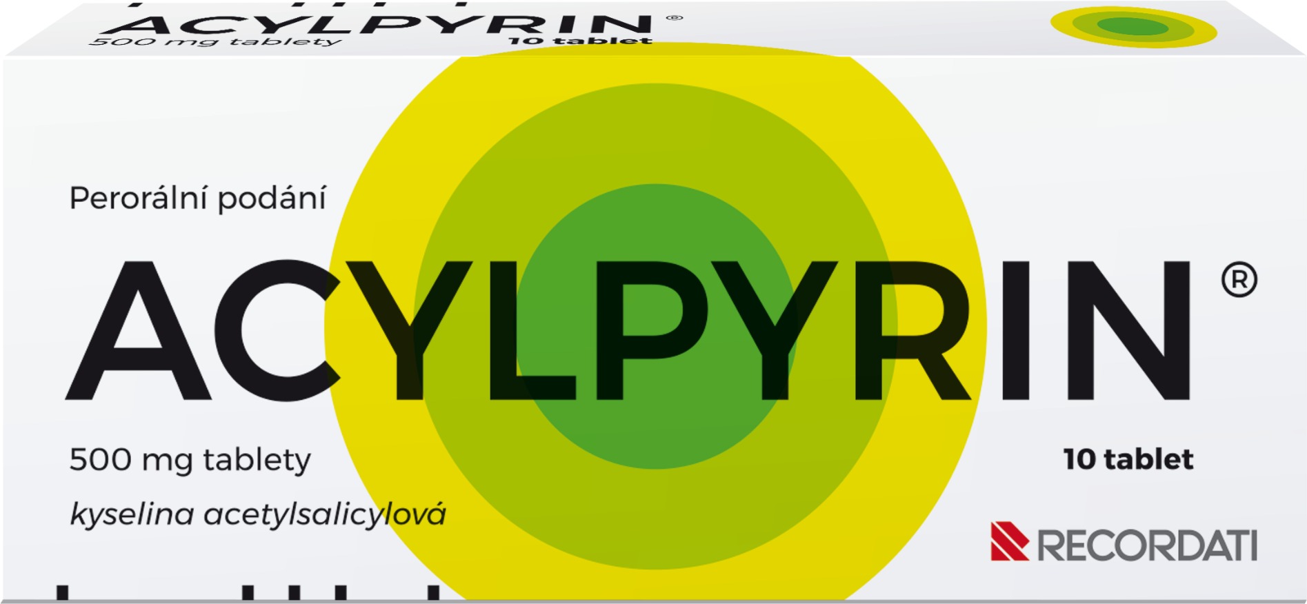 Acylpyrin 500 mg, 10 tablet