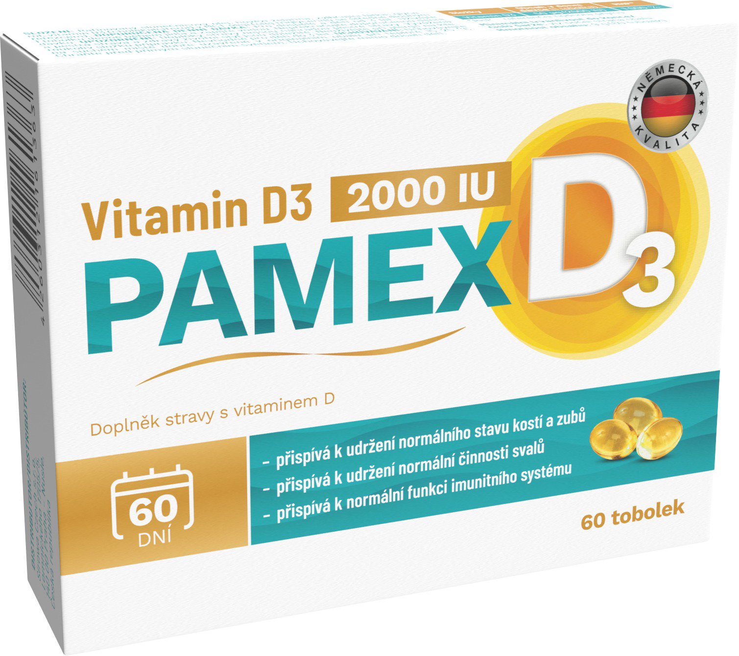 Pamex Vitamin D3 2000 IU 60 tobolek