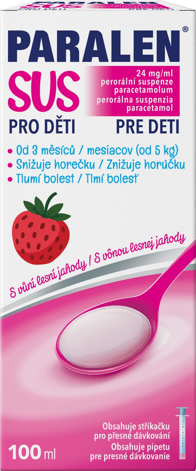 Paralen SUS 24 mg/ml perorální suspenze 100 ml