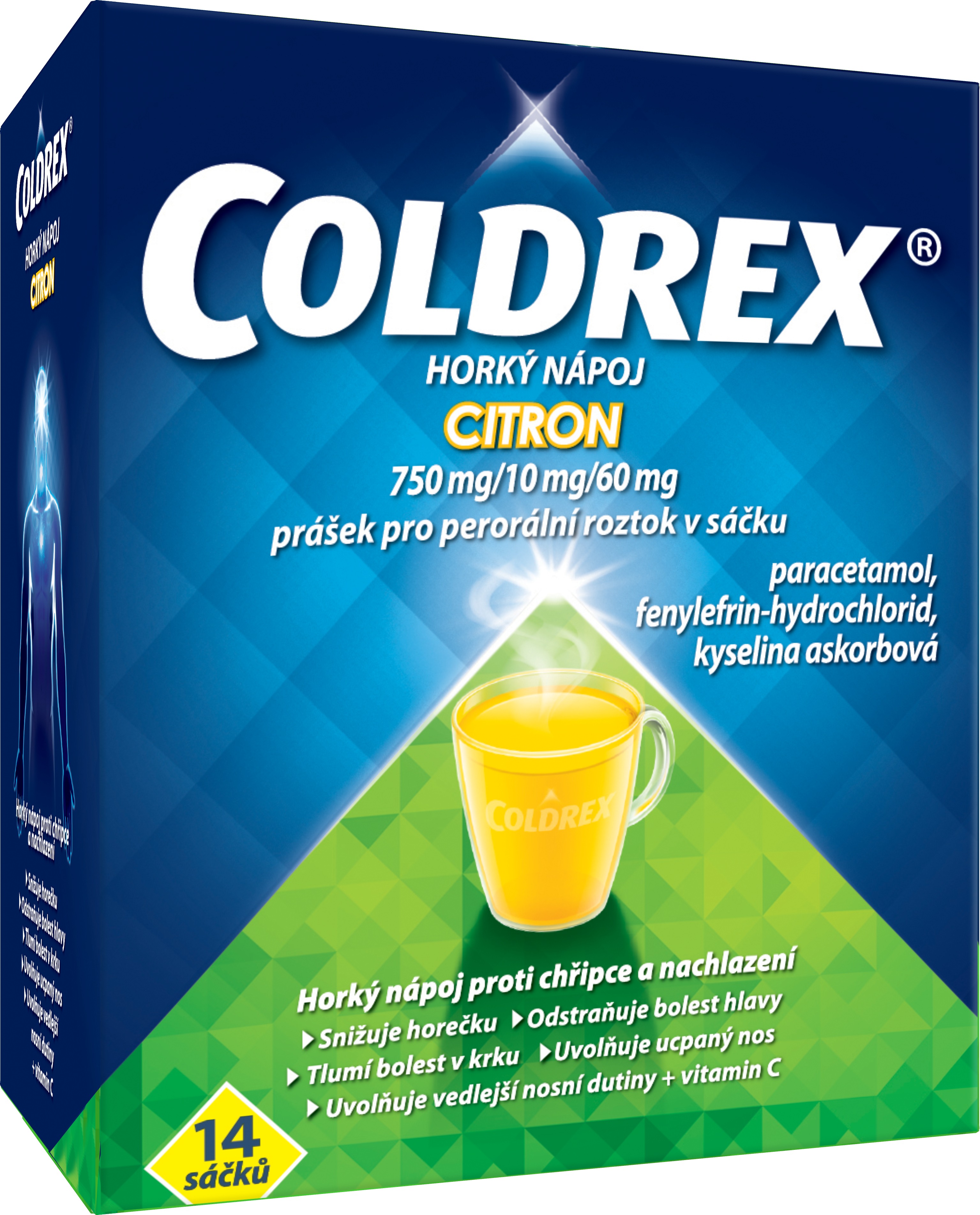 Coldrex Horký nápoj Citron 14 sáčků
