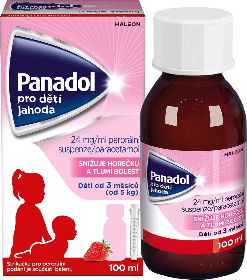 Panadol pro děti 24 mg/ml Jahoda sirup 100 ml