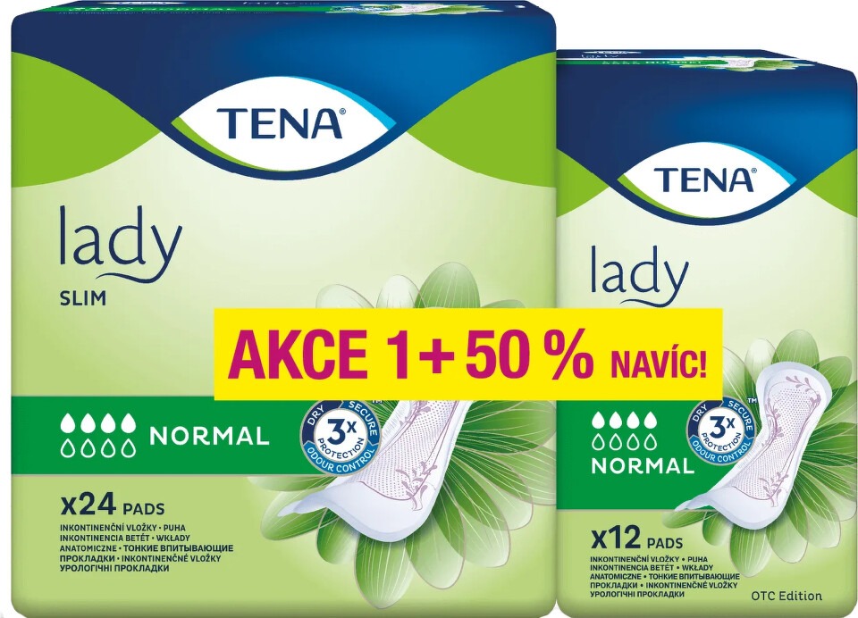 Tena Lady Slim Normal +50 % navíc inkontinenční vložky 760294