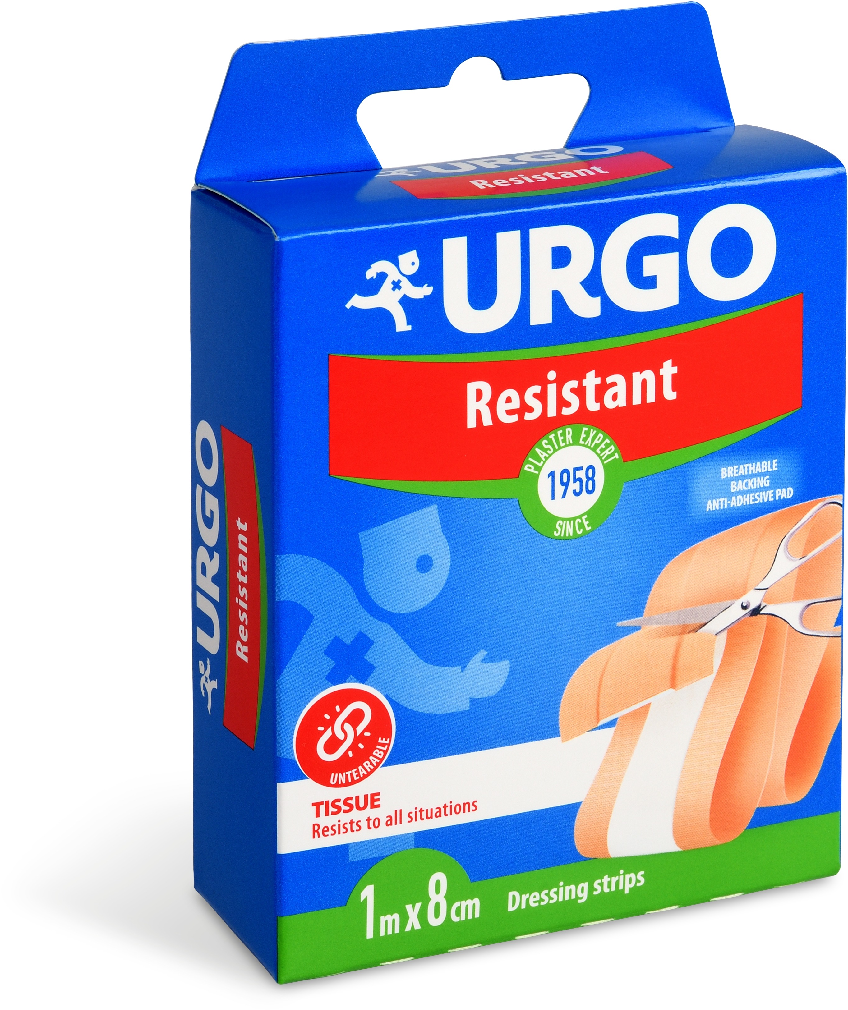 Urgo Resistant odolná náplast 1 m × 8 cm