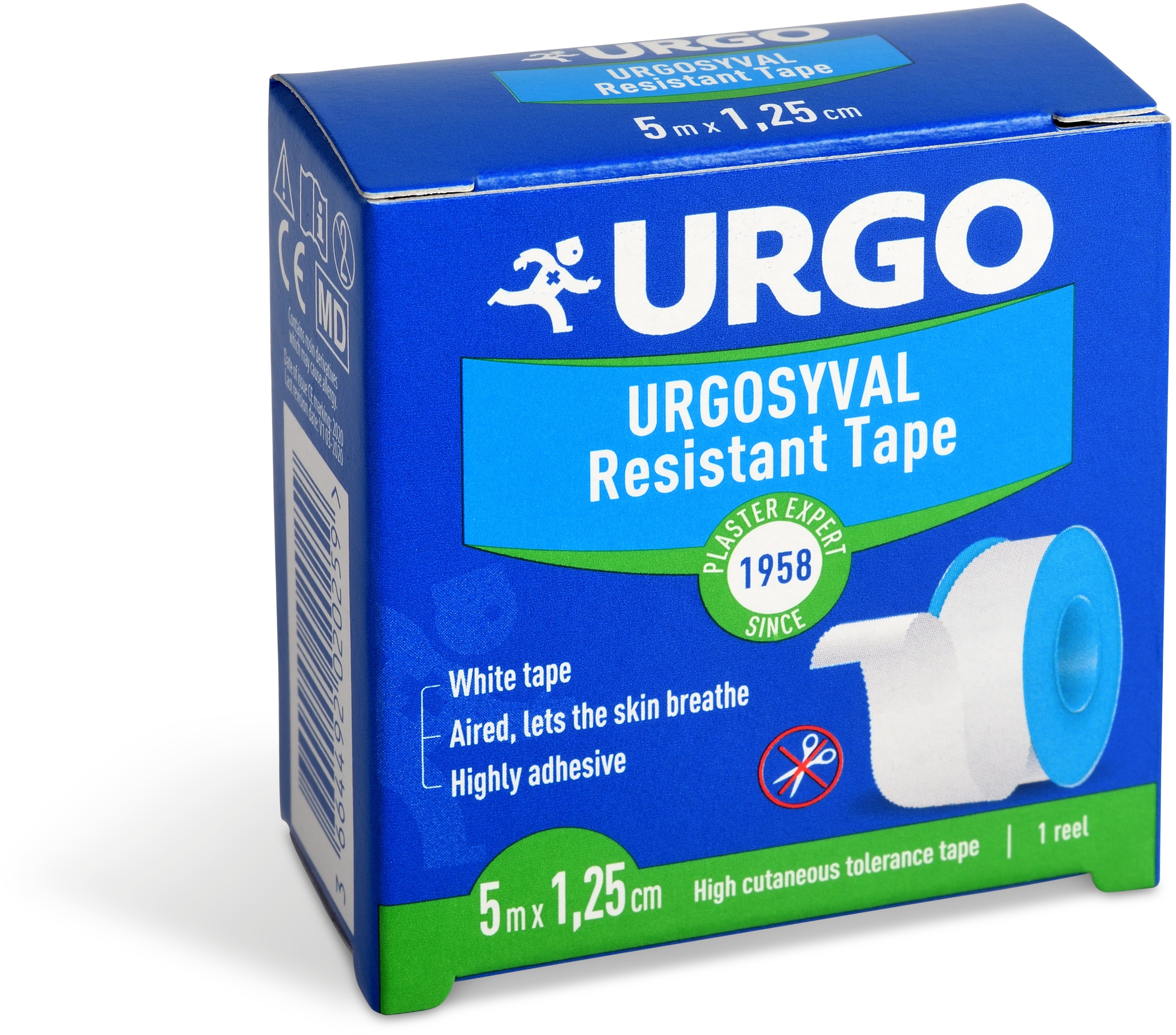 Urgo Syval textilní náplast bílá 1,25 cm × 5 m