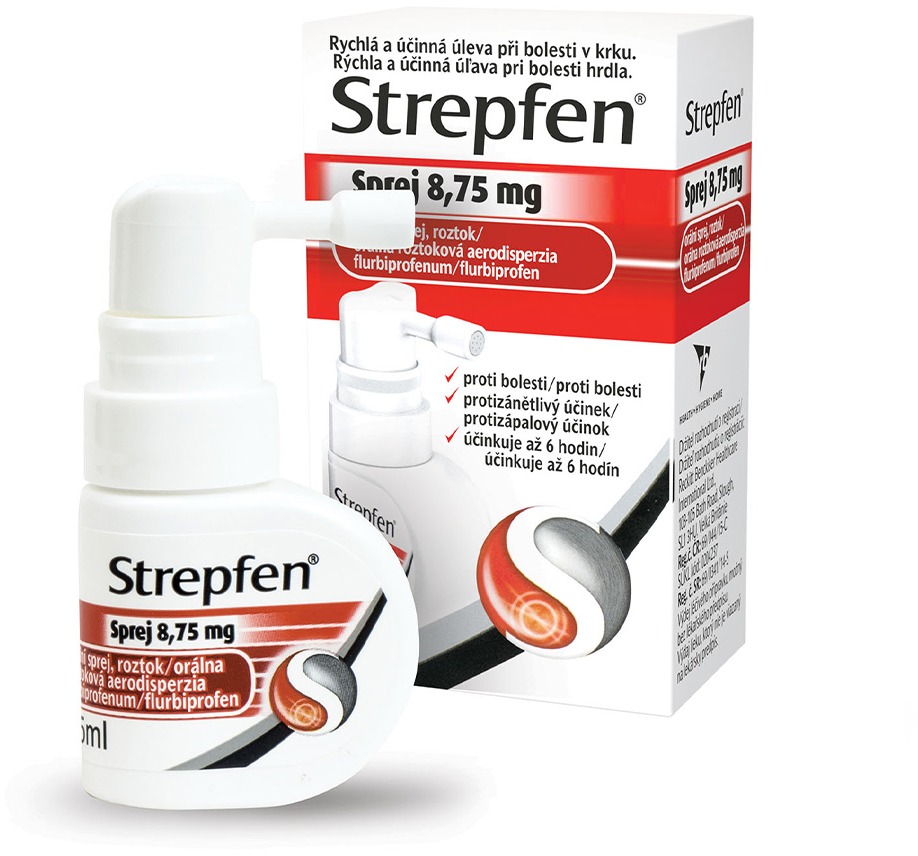 Strepfen Sprej 8,75 mg orální roztoková aerodisperze 15 ml