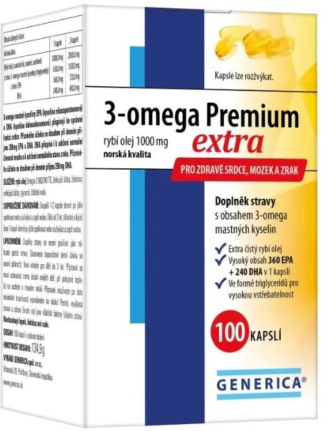 Generica 3-omega Premium extra 100 kapslí