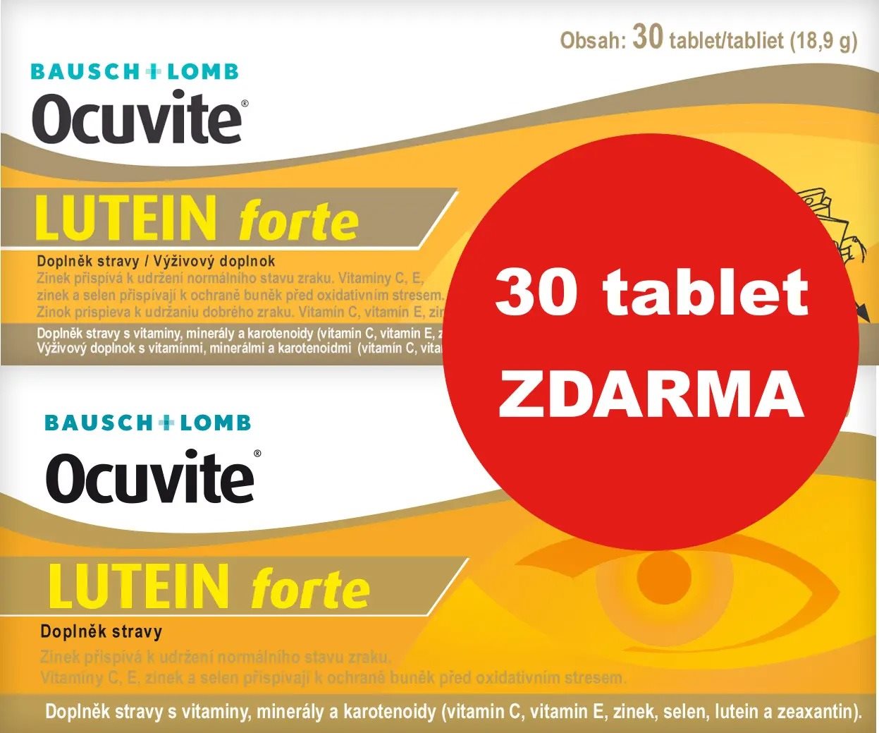 Ocuvite Lutein forte 60 + 30 tablet