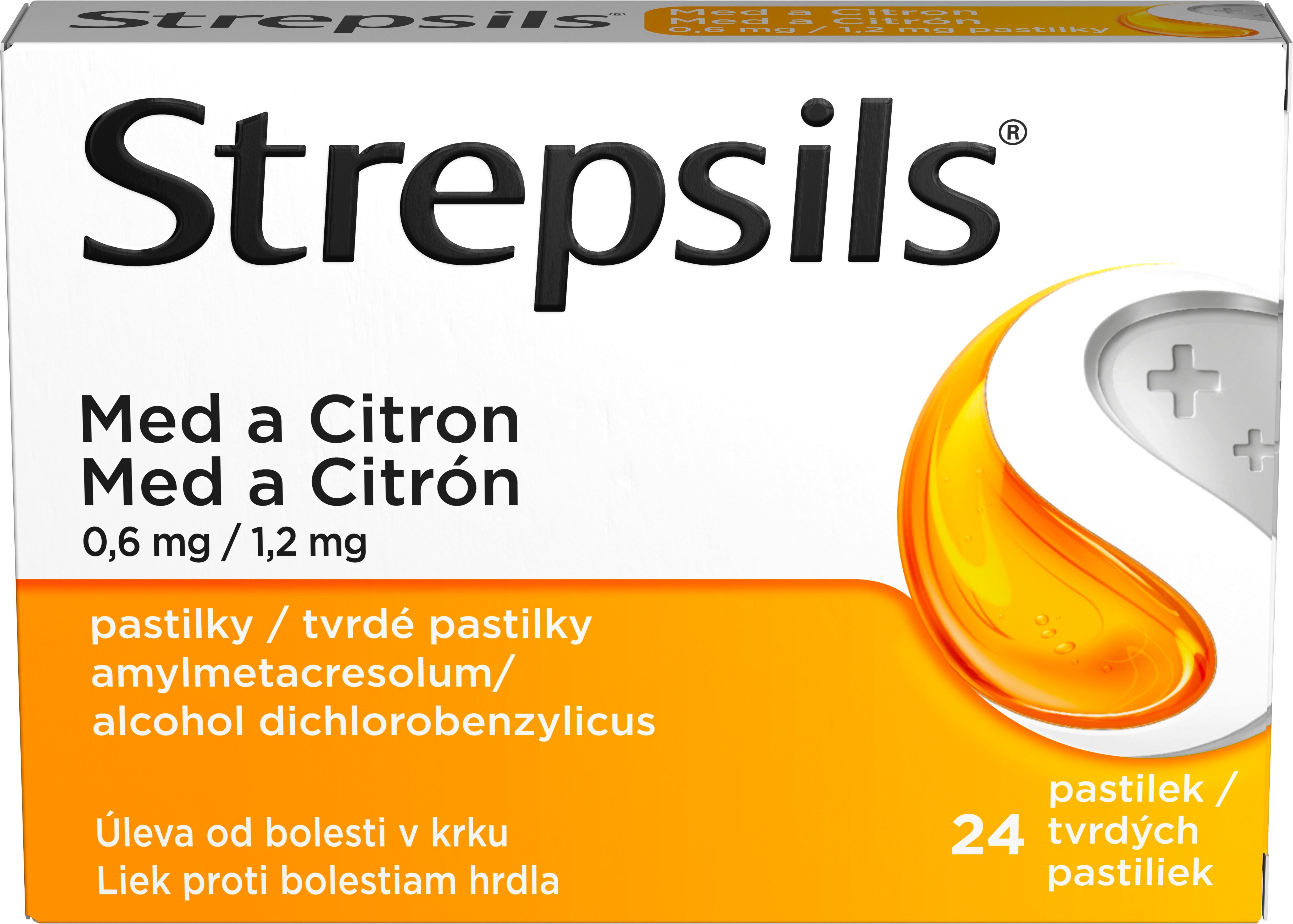 Strepsils Med a Citron 24 pastilek