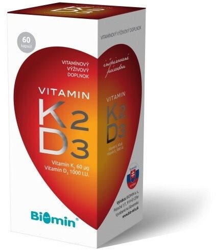 Biomin Vitamin K2 + D3 1000 I.U. 60 tobolek