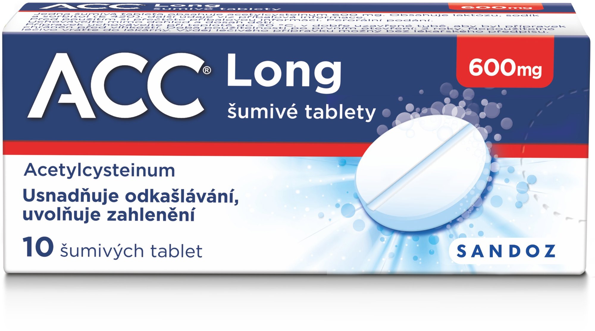 ACC LONG 600 mg 10 šumivých tablet