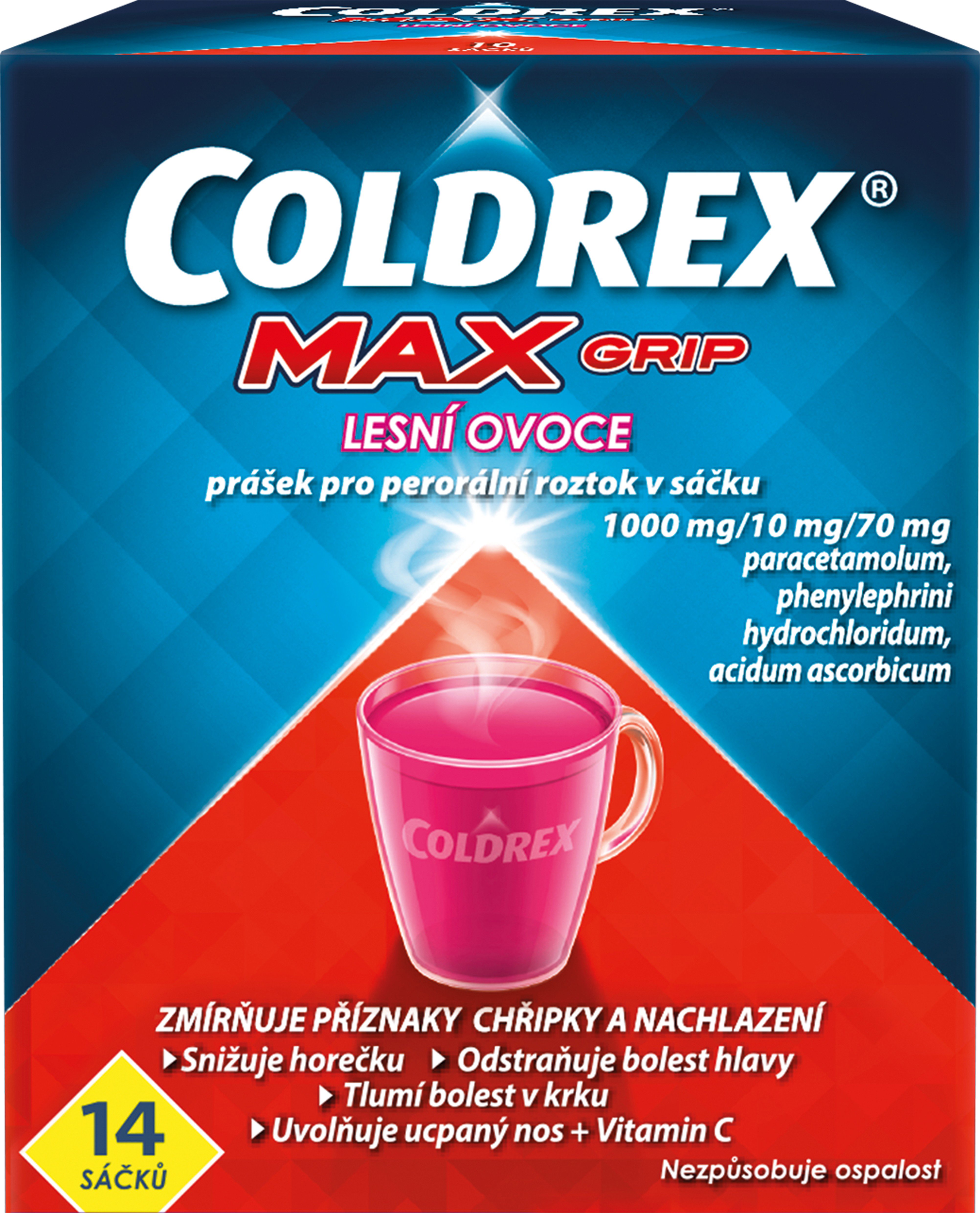 Coldrex MaxGrip Lesní ovoce 14 sáčků