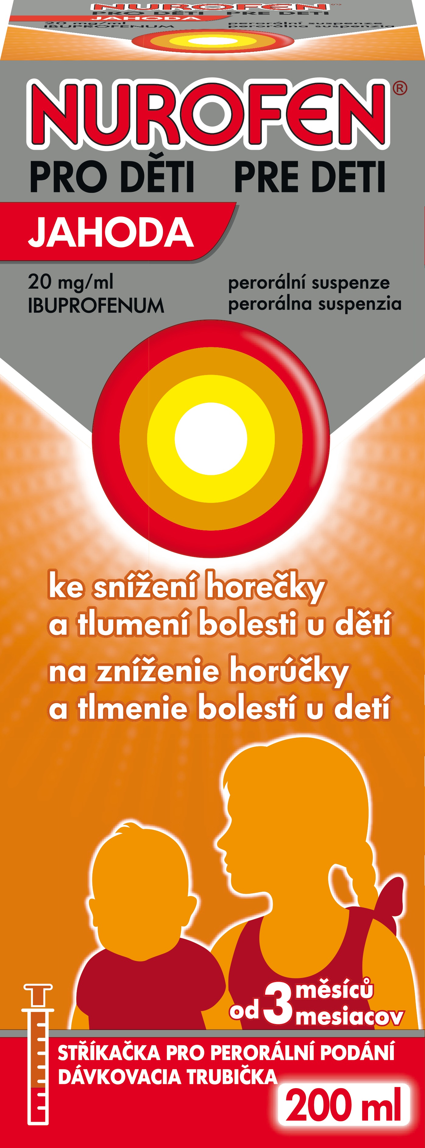 Nurofen Pro děti Jahoda 200 ml