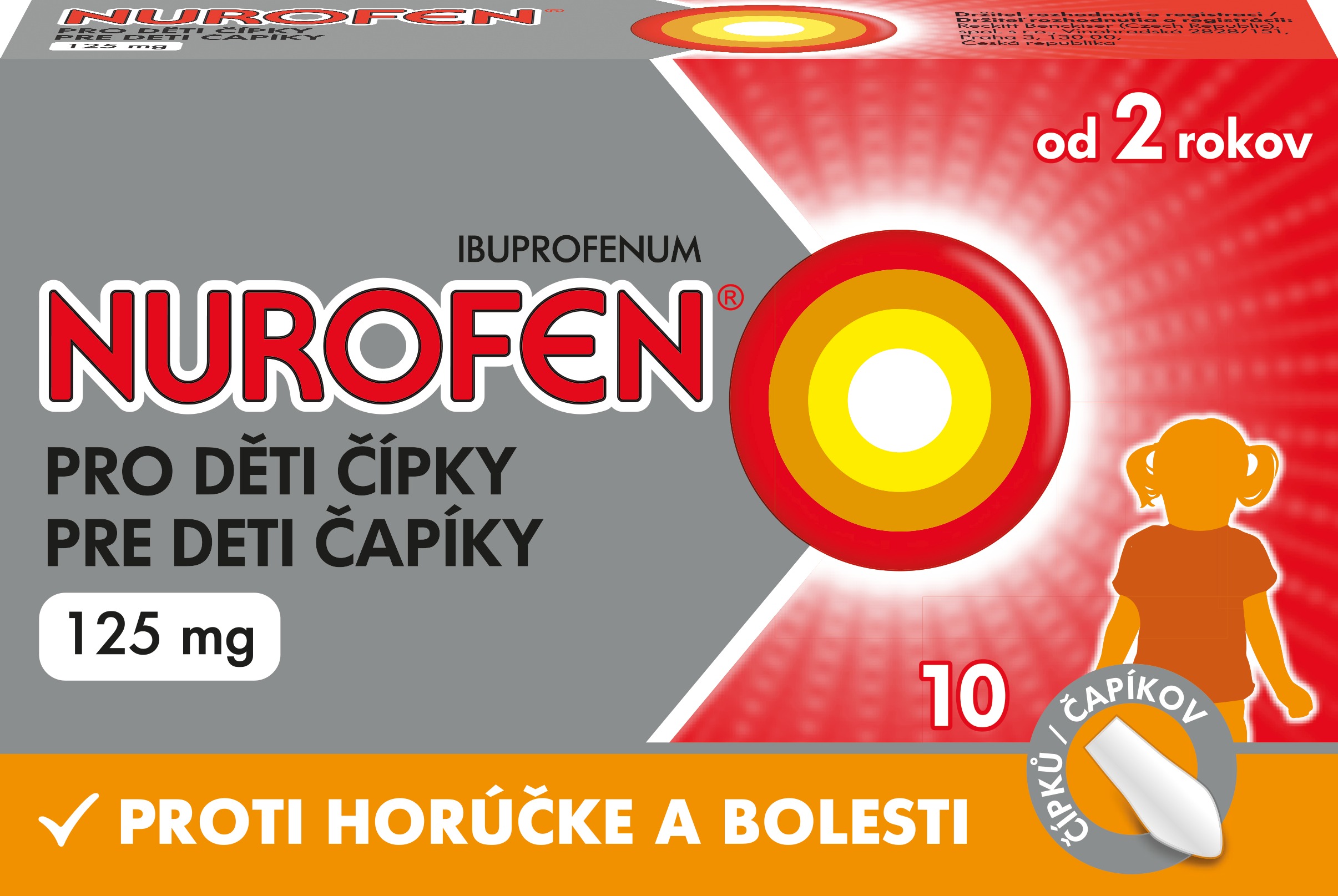 Nurofen Pro děti Čípky 125 mg × 10 čípků
